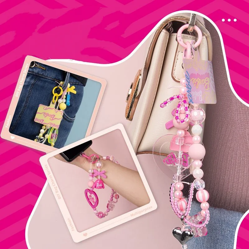 Barbie Bracelet Diy Beaded Anime Peripheral Cute Cartoon Jewelry Bracelet Kawaii Color Pendant As A Birthday Gift for Friends