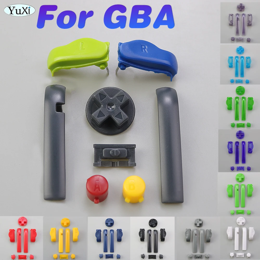 

Full Button For Gameboy Advance GBA D-Pad AB Power ON OFF Button Plastic Keypads Kit Colorful DIY Replacement Accessories