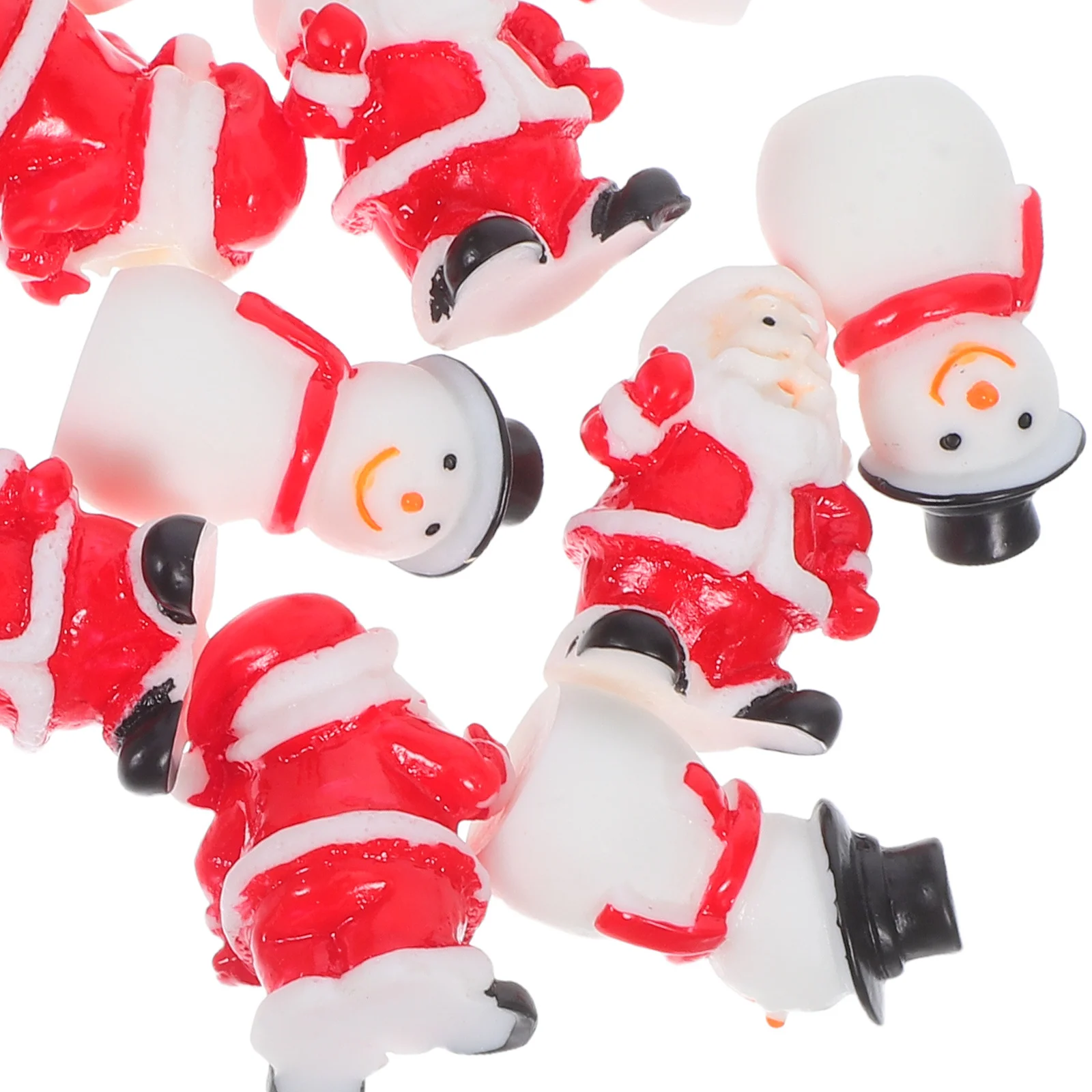 12 قطعة عيد الميلاد الراتنج ثلج الحلي الصغيرة سانتا كلوز عطلة المشهد الصغير منضدية ديكور 1.18 بوصة التماثيل الصغيرة #6