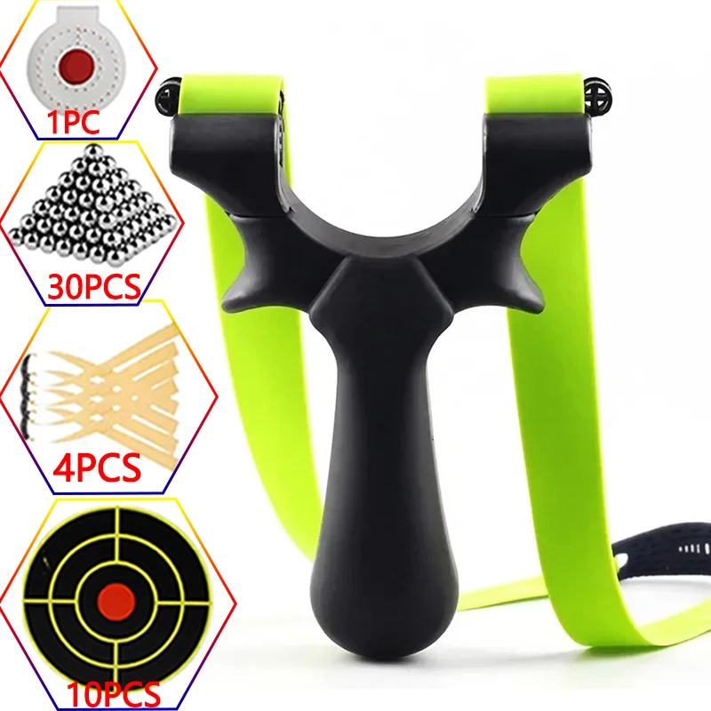 Outdoor Precision Shooting Slingshot 4 Series Sight Resin Integrated Slingshot Target Paper Steel Ball Flat Rubber Band Practice