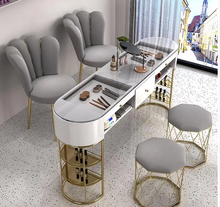 Nail desk and chair set simple special budget nail shop table Japanese single and double nail table