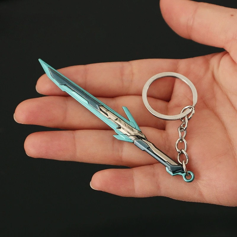 9cm nuevo juego VALORANT periférico Metal modelo accesorios de embalaje trasero llavero adornos de escritorio regalos de cumpleaños Juguetes