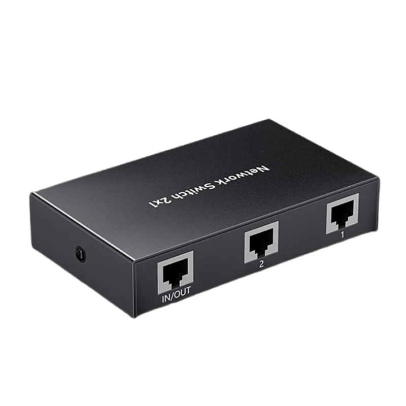 2 Ports Networking Switching Splitter Selector RJ45 Networking Switching 2x1 Ethernet RJ45 Networking 2 in 1 Out 1 in Dropship