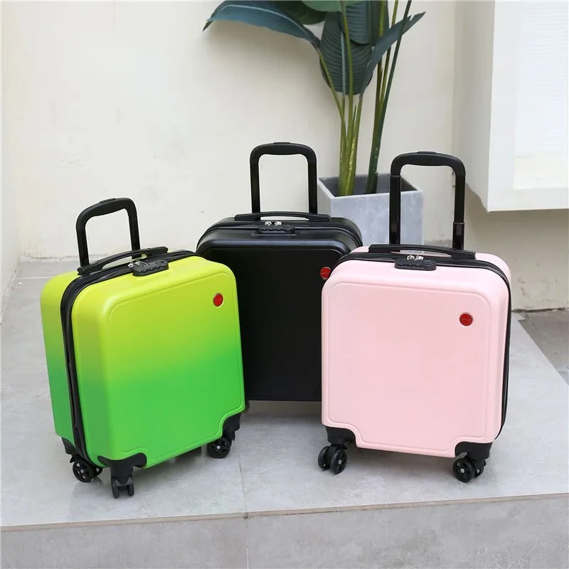 18 Inch Children\'s Travel Suitcase Small Mini Portable Boarding Suitcase Student Password Trolley Case Rolling Luggage Bag Box