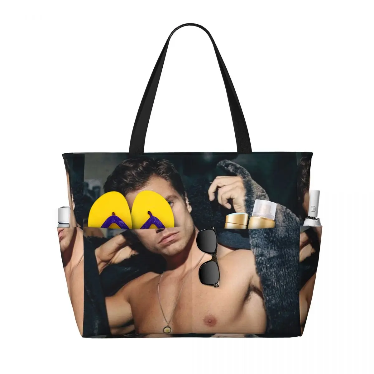 

Пляжная большая сумка Sebastian Stan, спортивная сумка для занятий йогой, большая большая сумка, женская дорожная сумка, сумка для фитнеса