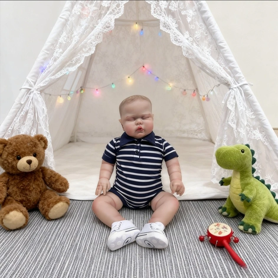 NPK الوليد المخلل 24 ''Lifelike تولد من جديد طفل ثلاثية الأبعاد الجلد متعددة الطبقات اللوحة تحصيل الفن دمية للأطفال دمى هدايا