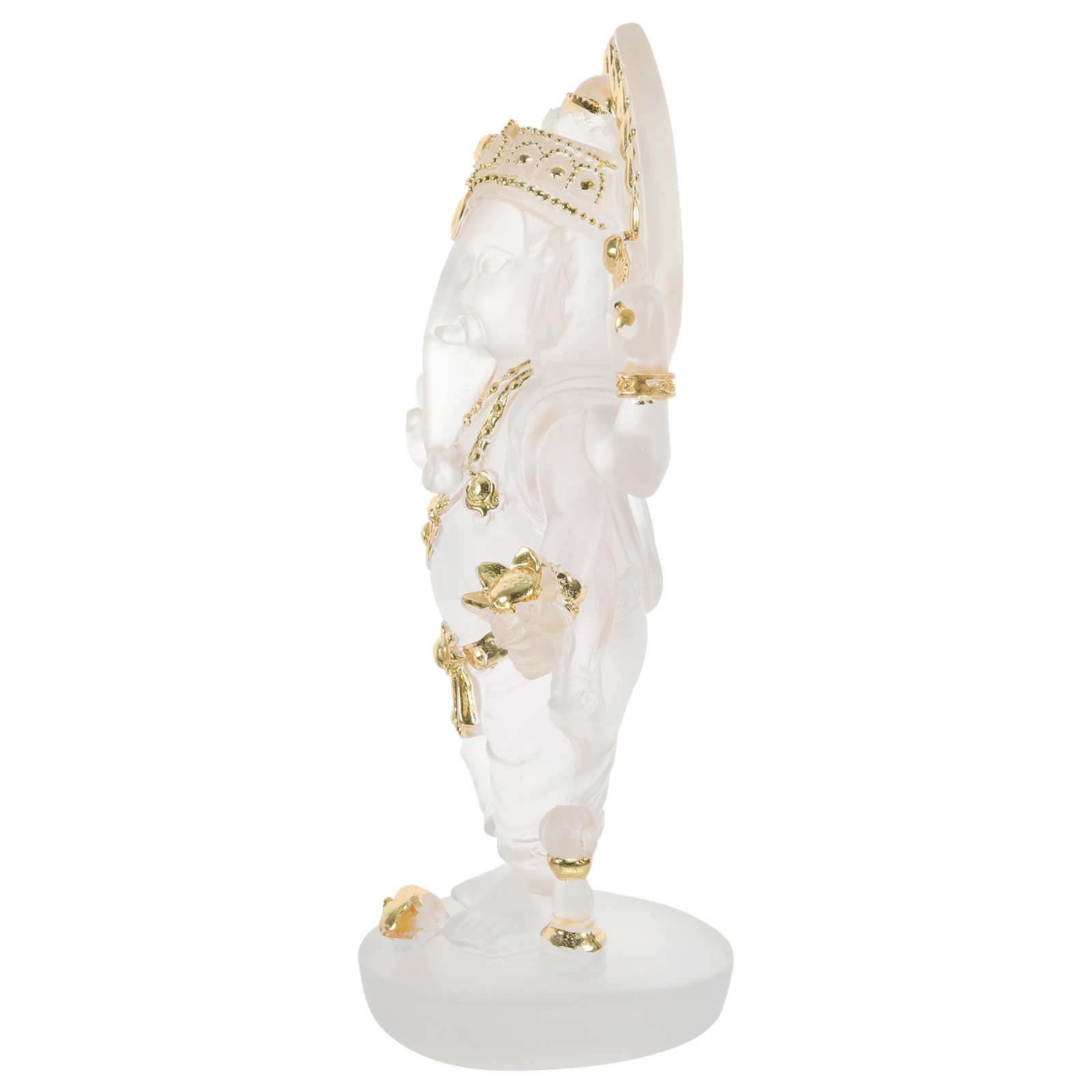

Ganesha Figurine Head Statue Resin Crafts Home Ornament Decorative Accessories Home Ganesha Statue Mini Size White Color