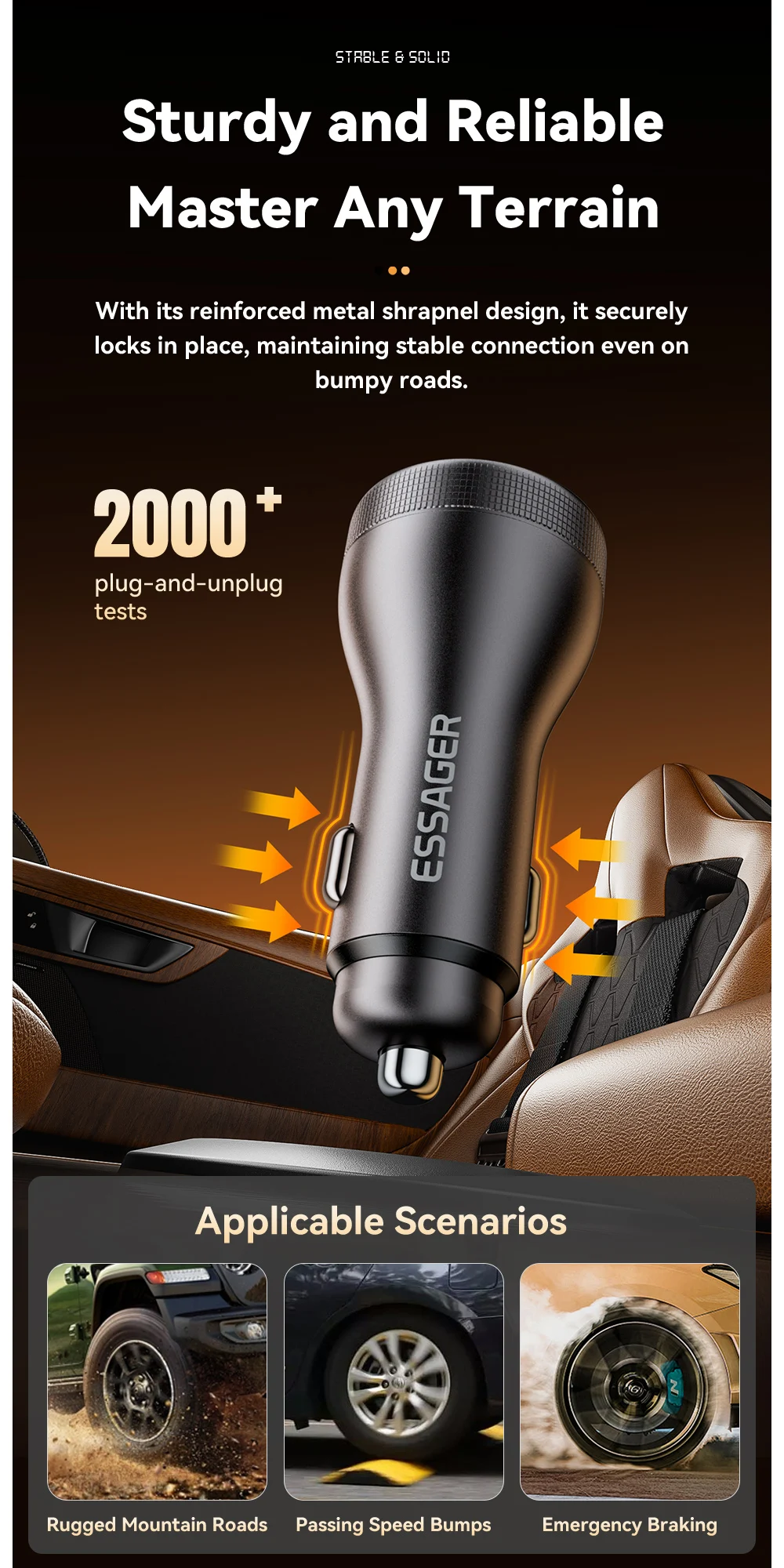 Essager 100W Car Charger USB C Quick Charge PD 45W for iPhone 15 Pro 14 Xiaomi Poco Samsung Galaxy S24 Fast Charger Charging