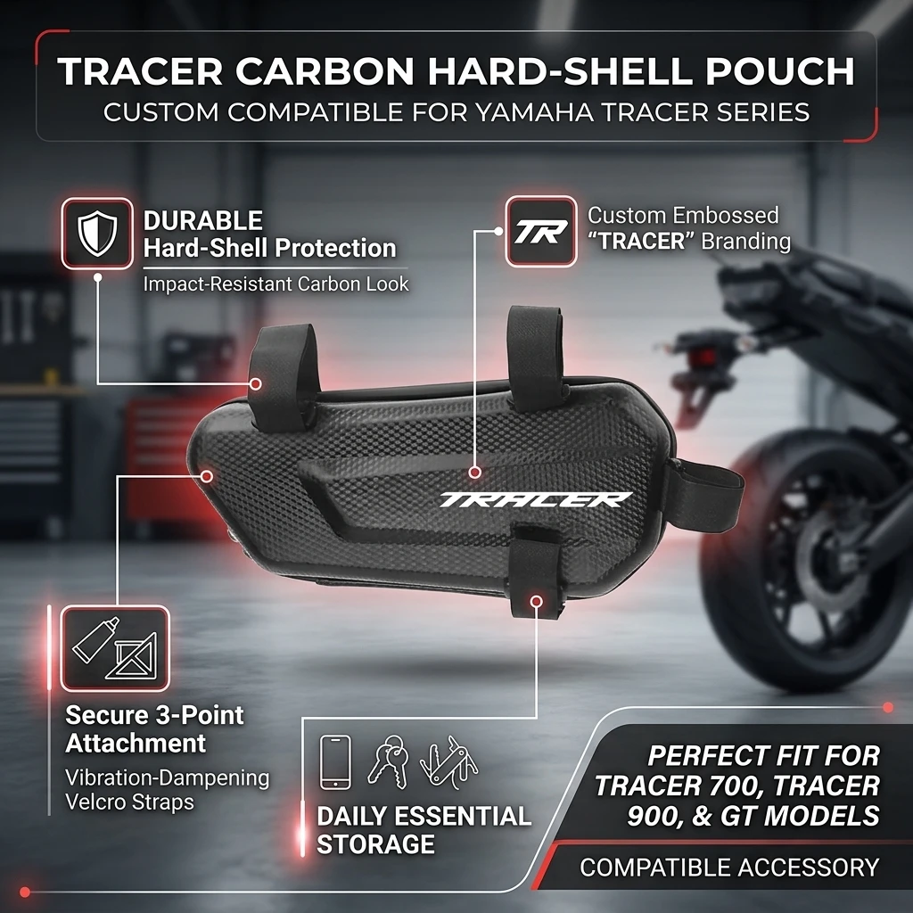 EVA Hard Shell Thickened Fabric Motorcycle Storage Bag Side Bag With LOGO For YAMAHA TRACER900 TRACER 900 ABS With LOGO