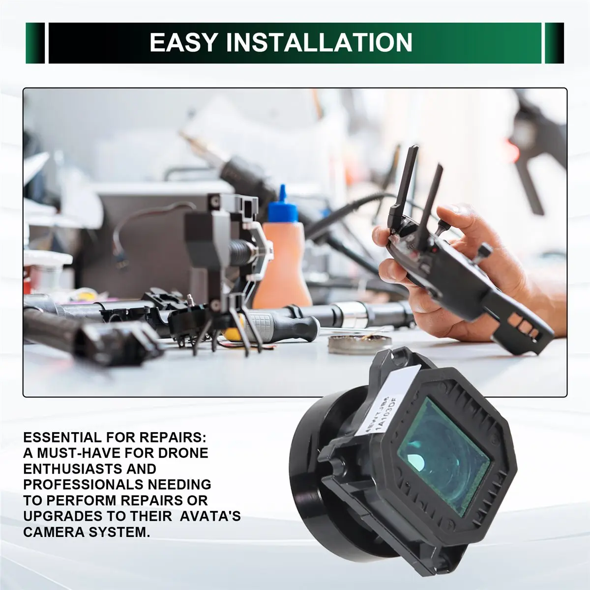 A40I Gimbal Camera Lens Glass for Avata Replacement New Camera Chips Glass for O3 Air Unit Accessories Repair Parts