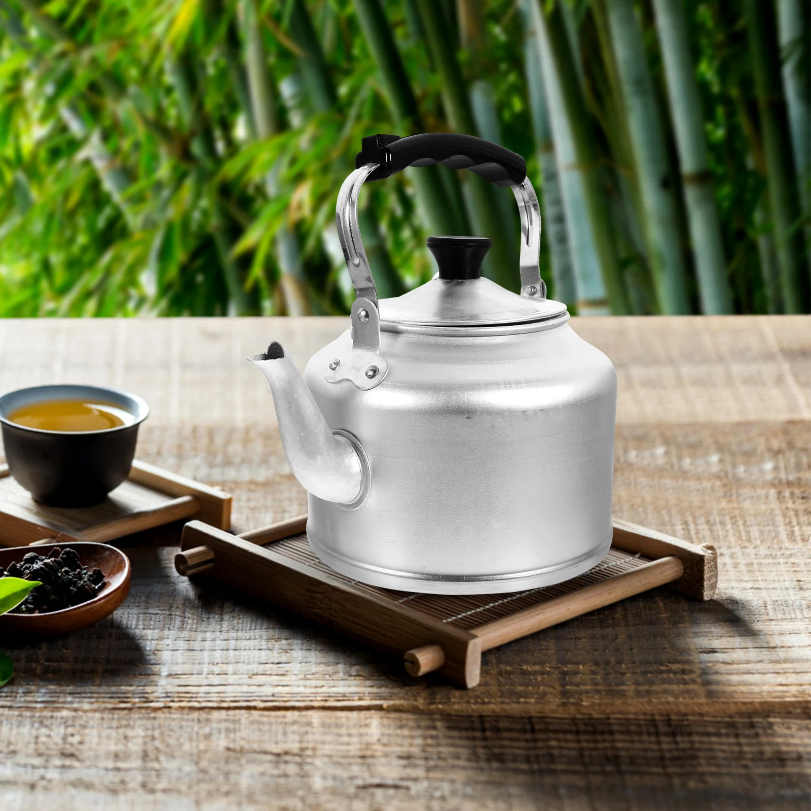 

Aluminum Tea Kettle Hard Metal Pot Water Boiler Stovetop Fast Heating Suitable for Wood Gas Electric Stove Home Kitchen