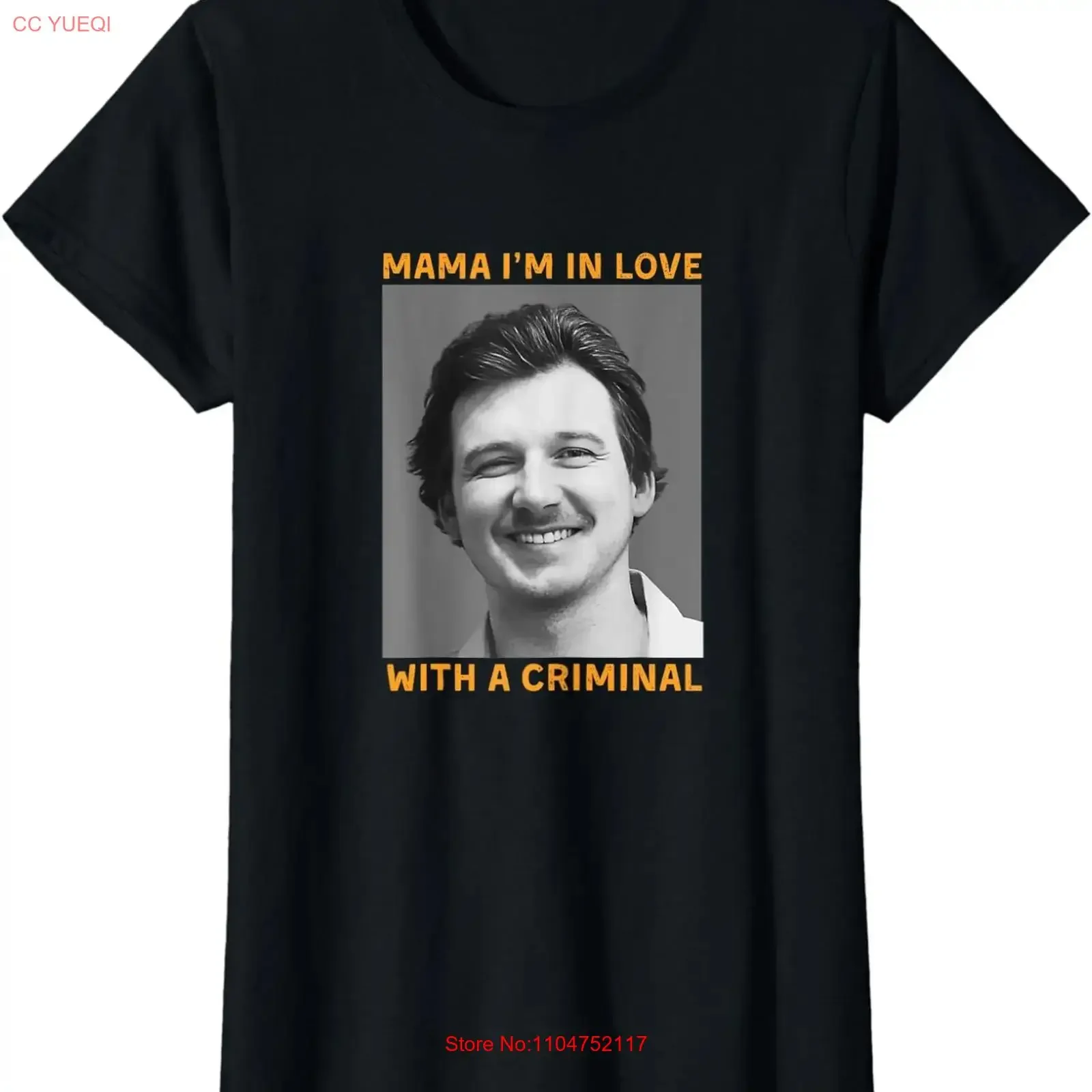 Morgan Mugshot April Mama I'm In Love With A Criminal Ladies' Crewneck T Shirt long or short sleeves vintage Washed Comfortable