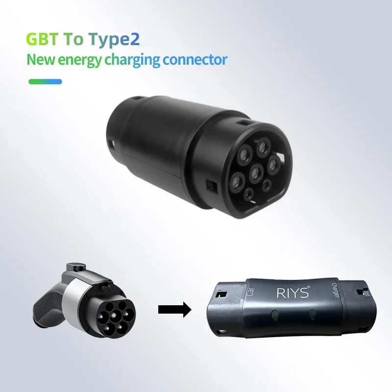 

RIYS GBT to Type 2 EV Charger Converter Adapter 16A 32A for EVSE Charging GB To IEC 62196 Type2 Standard EV Charger Adaptor