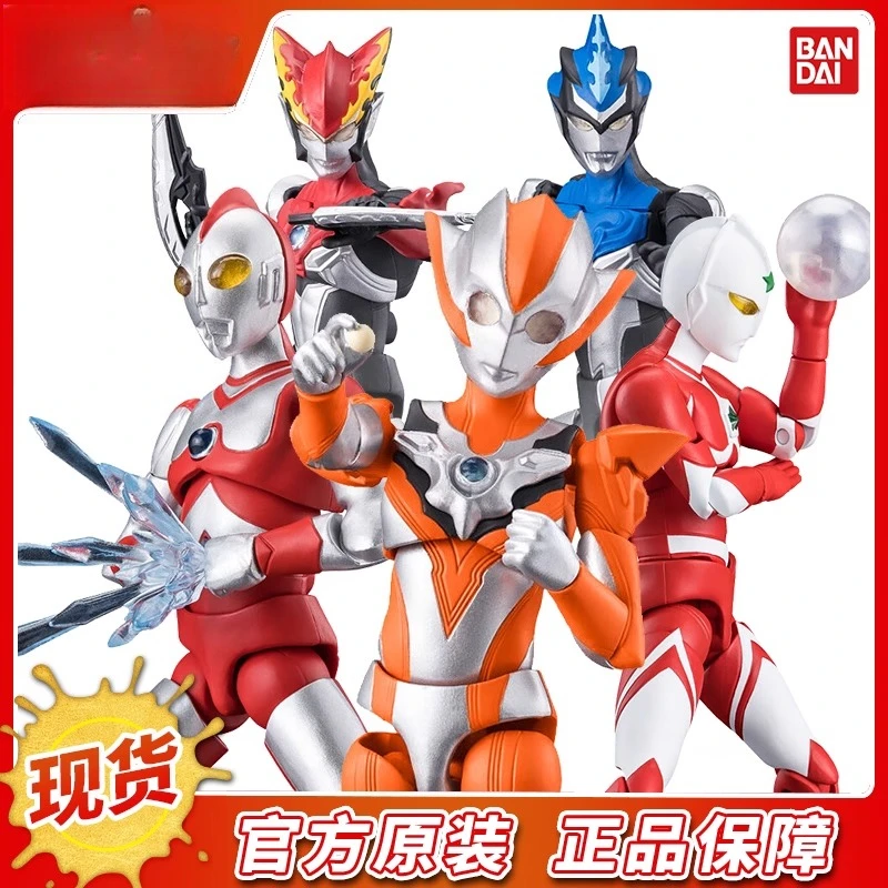Bandai Original Shokugan Ultraman Grigio figurine Super dynamique Alpha 12 Rosso Ed Anime jouet à collectionner cadeau pour les Fans des enfants