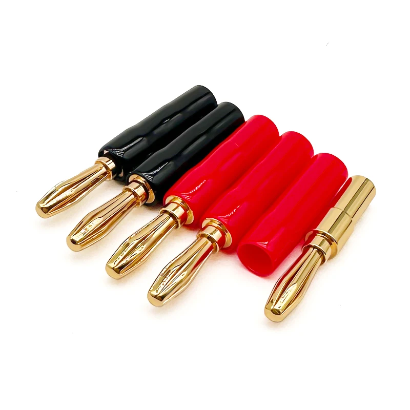 4/10/18/24Pcs Screw Type 4mm Banana Plugs Male Connector HIFI Audio Speaker Cable Adapter Sound Amplifier Wire Banana Plugs Jack