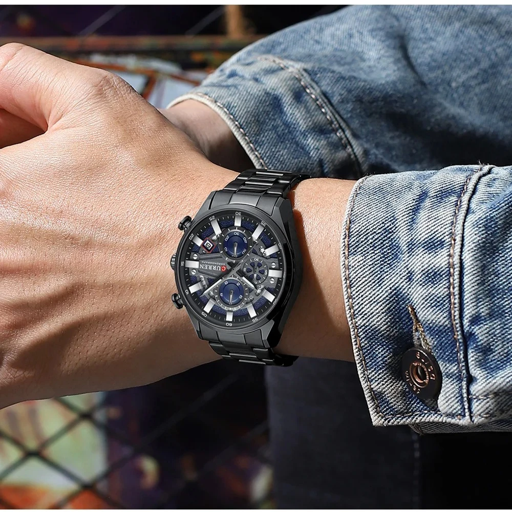 Reloj CURREN 8495 para hombre, - Smartwatch Casual Watches For Men reseña y precio