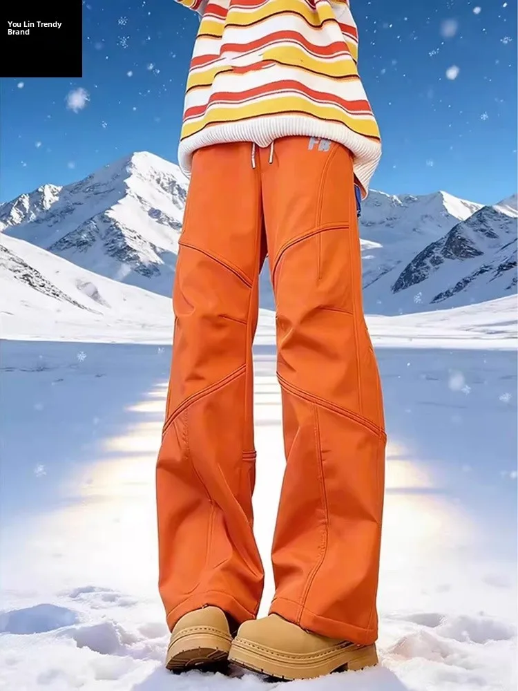 

Мужские зимние брюки в американском стиле: мягкие, водонепроницаемые, ветрозащитные, морозостойкие, для активного отдыха и альпинизма