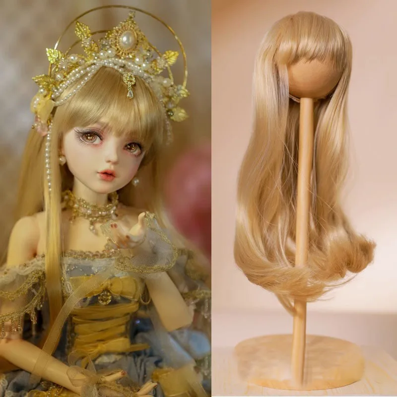 1/3 bjd doll wig New high quality BJD long curly wig female doll wig detachable curly hair double ponytail BJD accessories