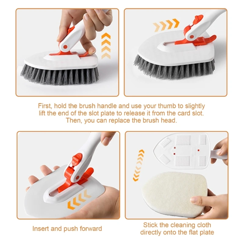 Épurateur carrelage salle bain réglable, brosse nettoyage salle bain, longue brosse nettoyage adaptée au