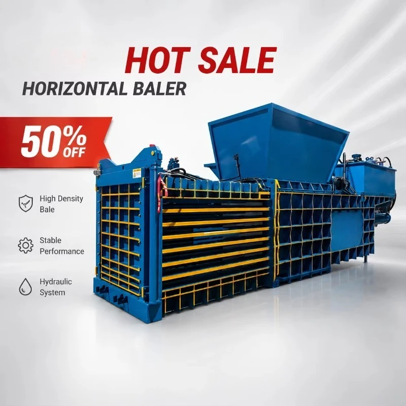 High Daily Processing Volume Fully Automatic Horizontal Baler Serve Large Municipal Waste Transfer Sorting Separation Station