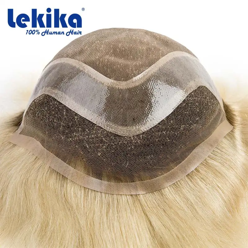 Ombre T4-613 Hair System Mono Lace Base Men Capillary Prosthesis Natural Man Hair Prosthesis 6
