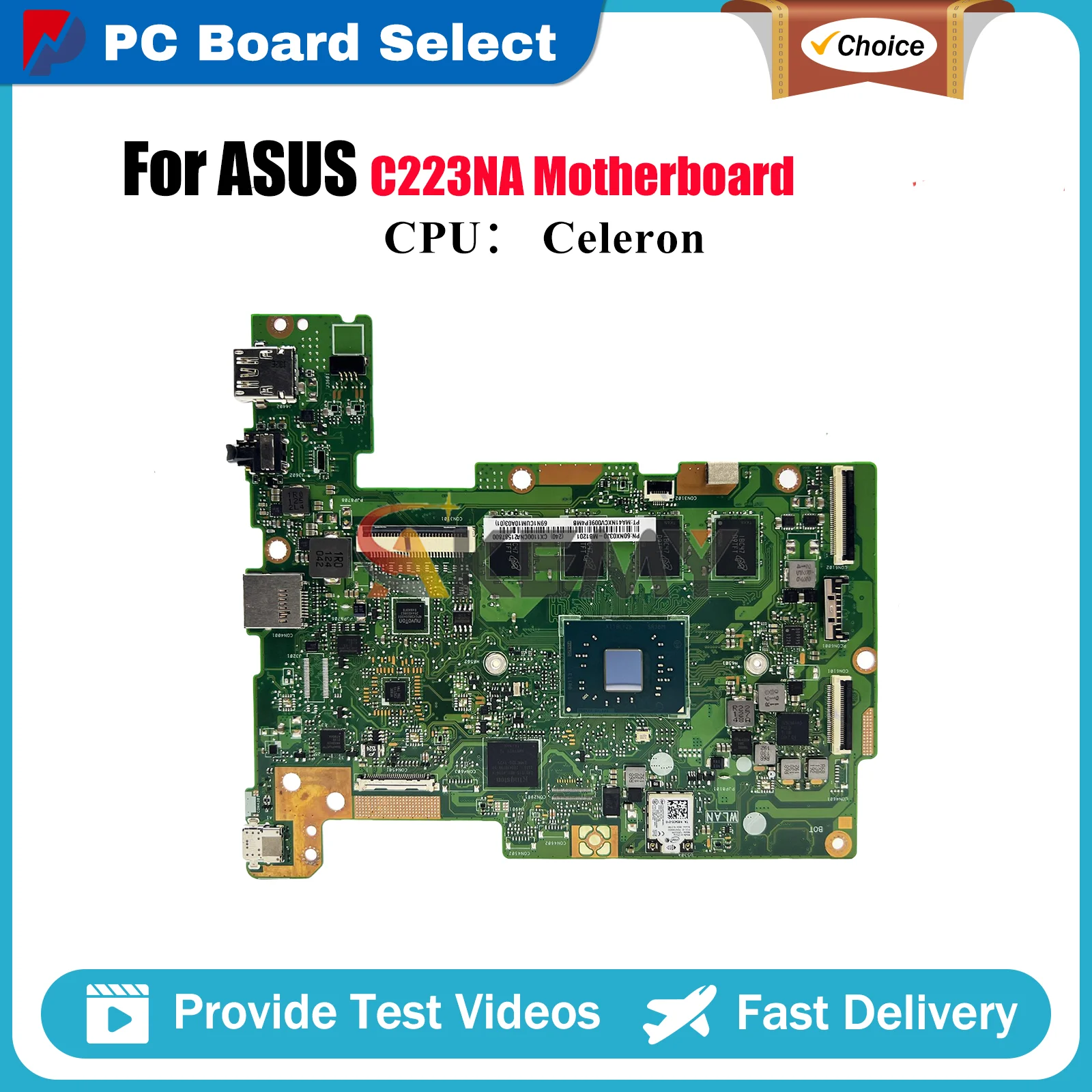 

C223NA Laptop Motherboard For ASUS Chromebook C223N C223NA Notebook Mainboard With Celeron CPU 100% tests OK fast shipping stk