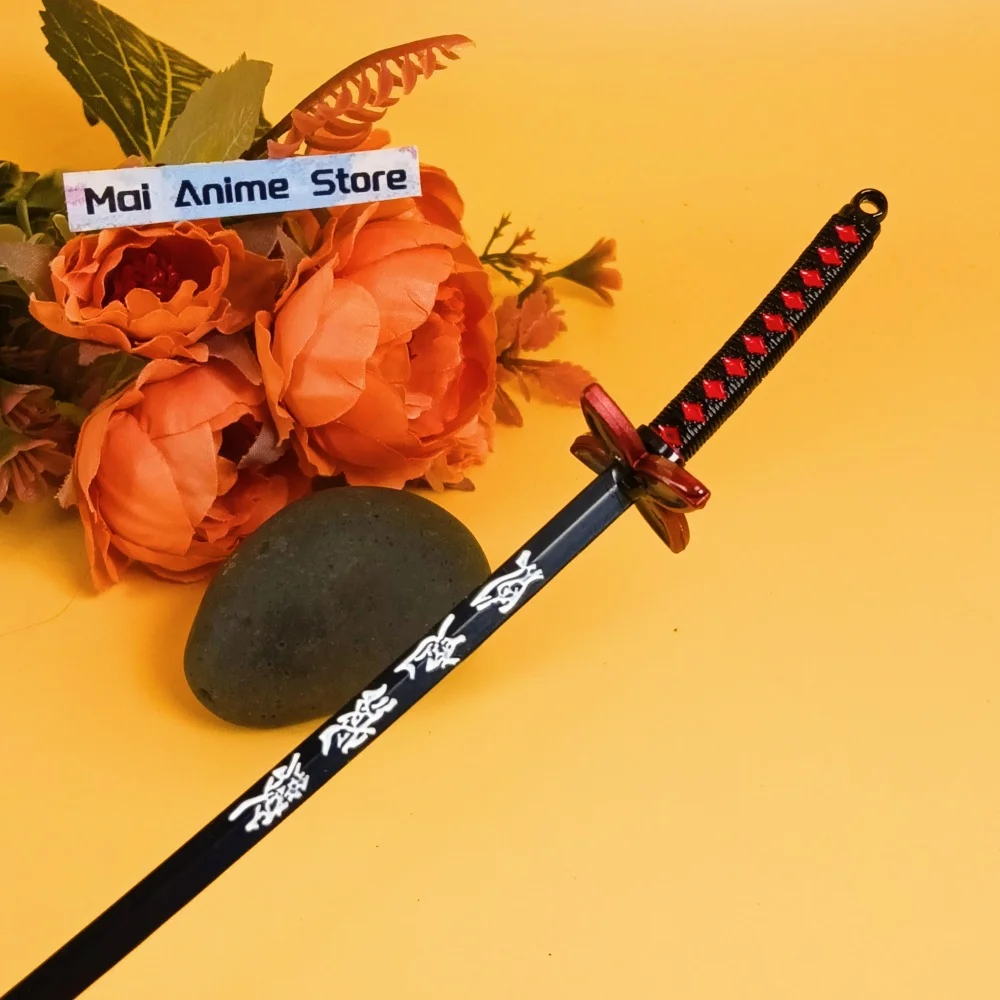 6인치 애니메이션 카타나 키체인 피규어 금속 닌자 칼 검 오리지널 사무라이 검 실제 크기 일본 카타나 무딘 칼 장난감 선물