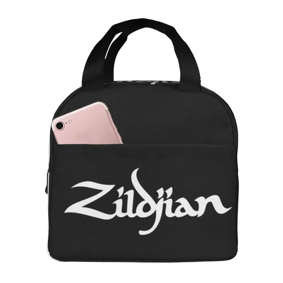 Zildjian Logo Insulated Lunch Bags Waterproof Picnic Bags Thermal Cooler Lunch Box Lunch Tote for Woman Work Kids School