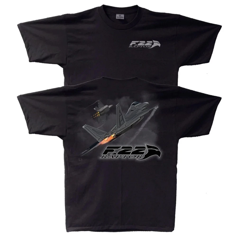 F-22 Raptor Air Dominance Stealth Fighter T-Shirt 100% Cotton O-Neck Short Sleeve Summer Casual Mens T-shirt Size S-3XL