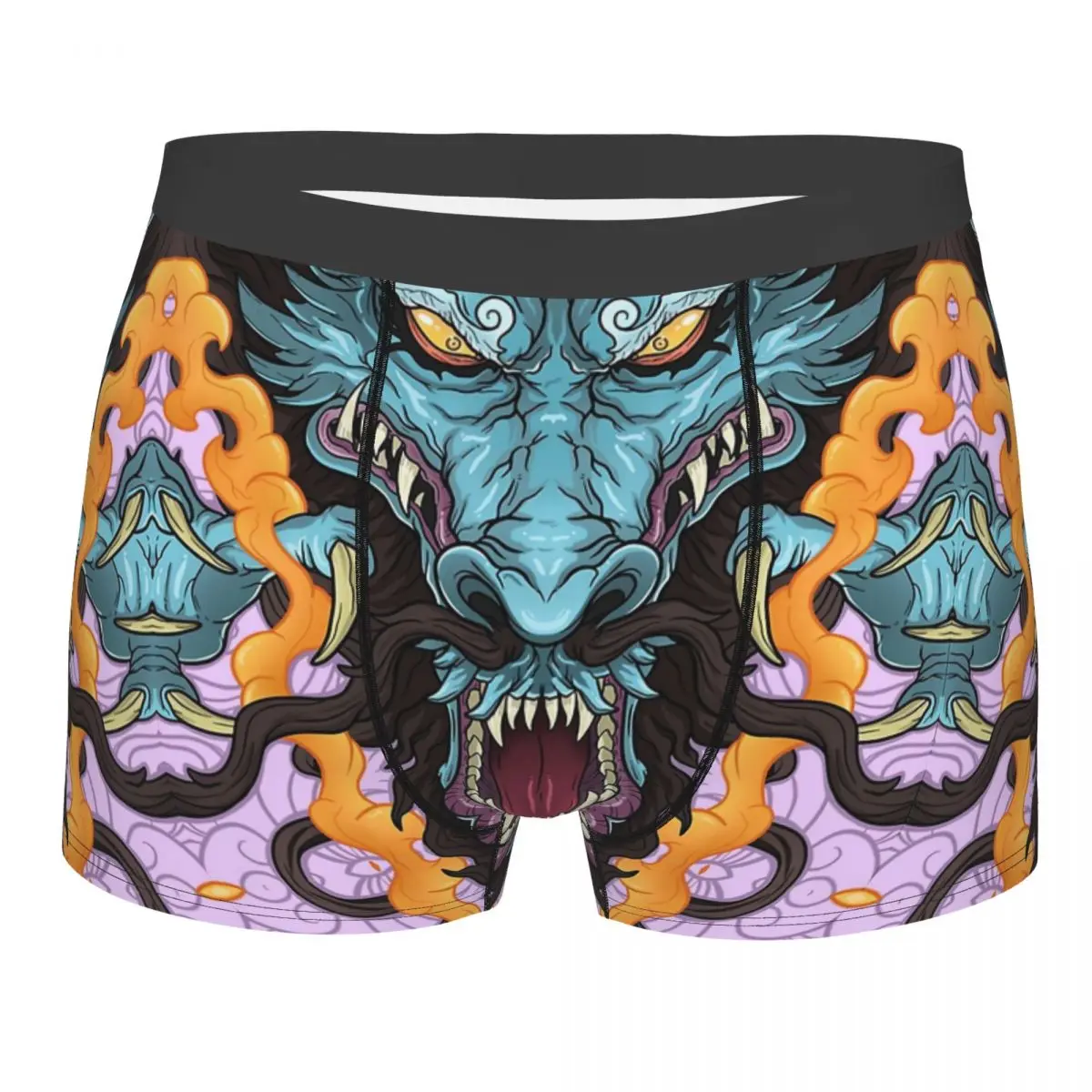 

Kaido,The Dragon Underpants Breathbale Panties Male Underwear Print Shorts Boxer Briefs