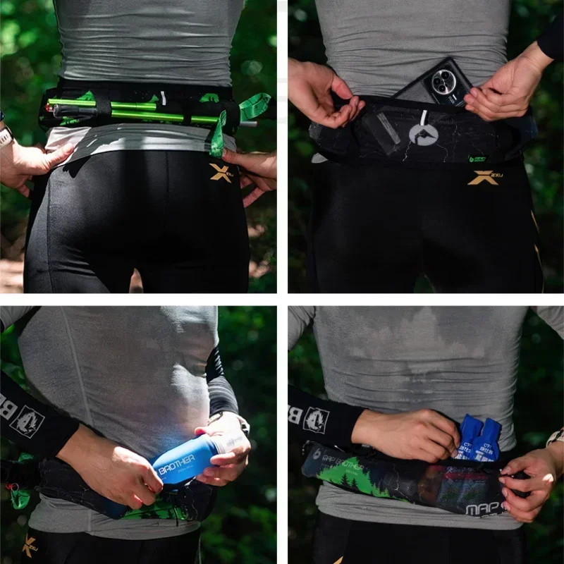 MAP BROTHER W1002 Hydration Running Belt Waist Pack Travel Money Bag Trail Marathon Gym Workout Fitness Mobile Phone Holder Bag