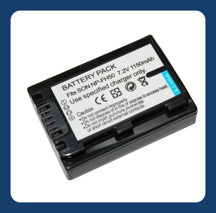 소니 캠코더용 1150mAh NP-FH50 배터리 교체용 리튬 이온 배터리 충전기 포함