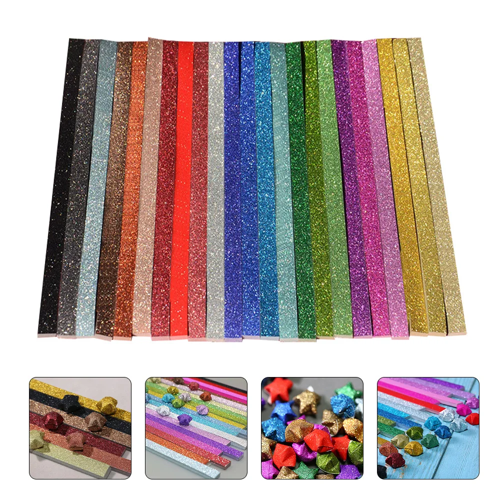 460 قطعة شرائط ورق على شكل نجمة قوس قزح ملونة قابلة للطي لتقوم بها بنفسك أوراق حرفية للملاحظات اليدوية هدايا ورق خماسي مزخرف