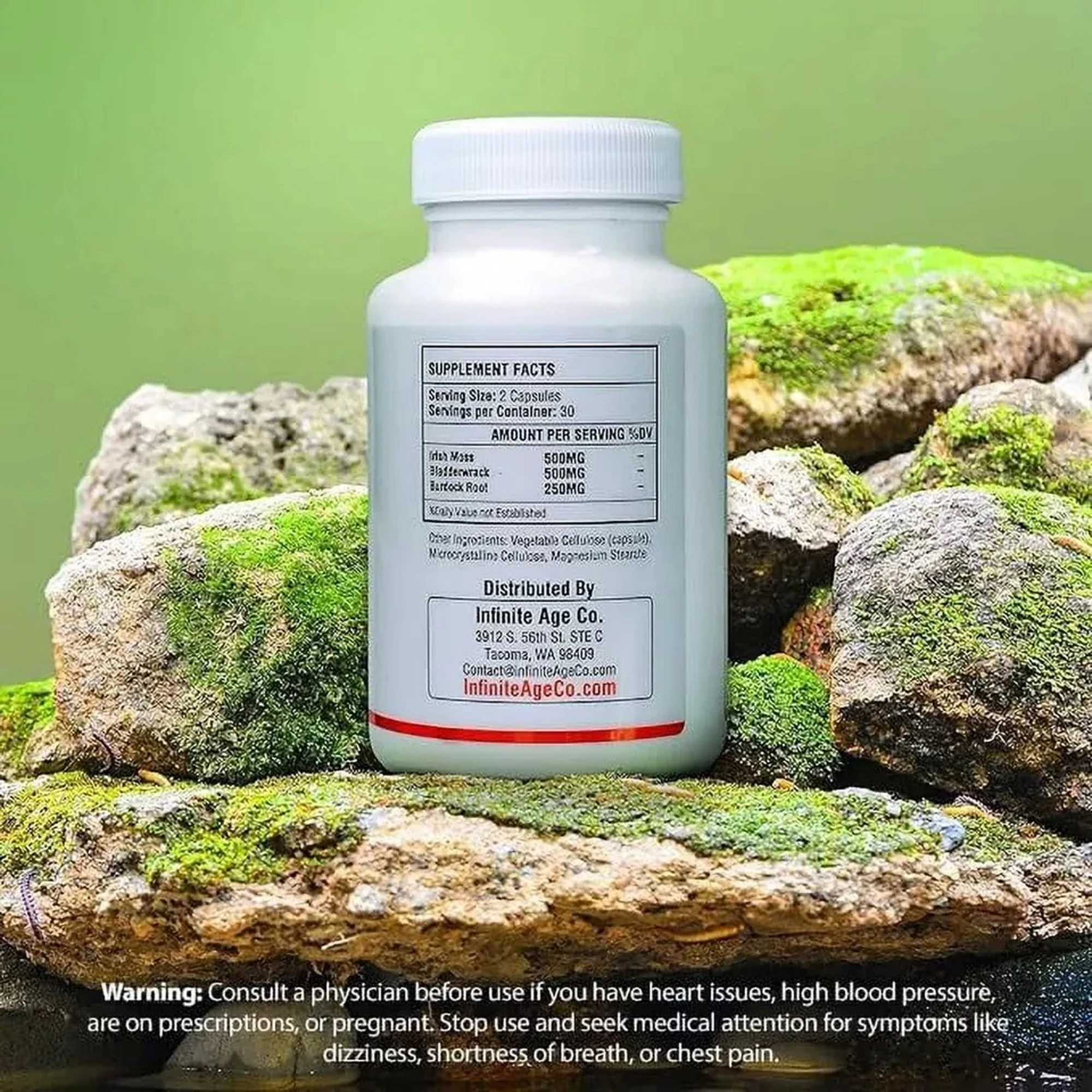 Sea Moss Advanced Superfood Capsules - Immune Health, Skin Support, Joints, Detox, Cleansing, Dietary Supplement