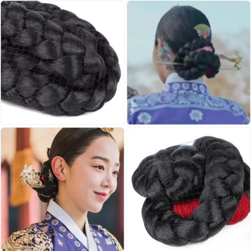 Ancient Wig South Korea Fried Dough Twists Braid Coiled Hair Women's Hair Style Bun