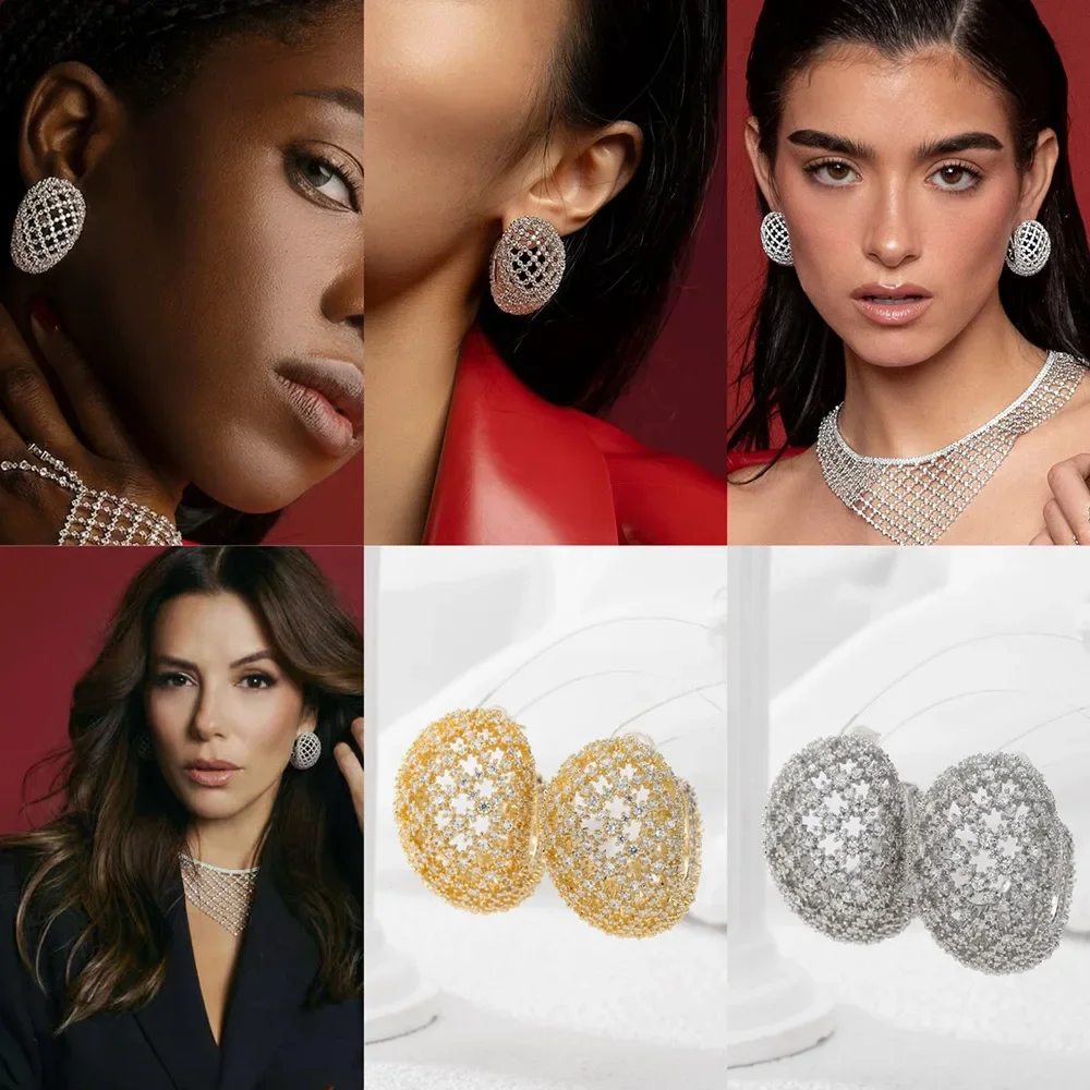 

Kellybola New Trendy Fashion Hollow Hoop Earrings For Women Lady Anniversary Gift Jewelry Wholesale Valentine's Day