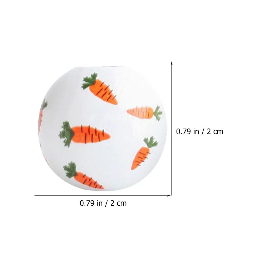 

50pcs Easter Wooden Beads Bulk Garland Spacer for Jewelry Craft Decoration