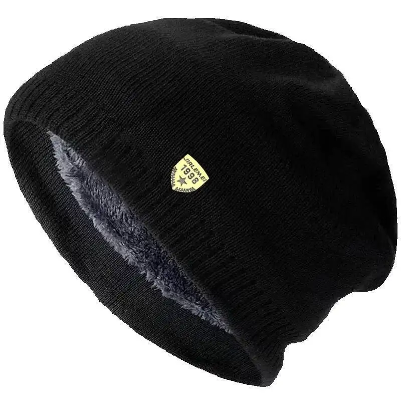 

Новый комплект из двух предметов медного шарфа для мужчин, вязаный шарф, осенне-зимняя шапка на флисовой подкладке, теплая шерстяная шапка