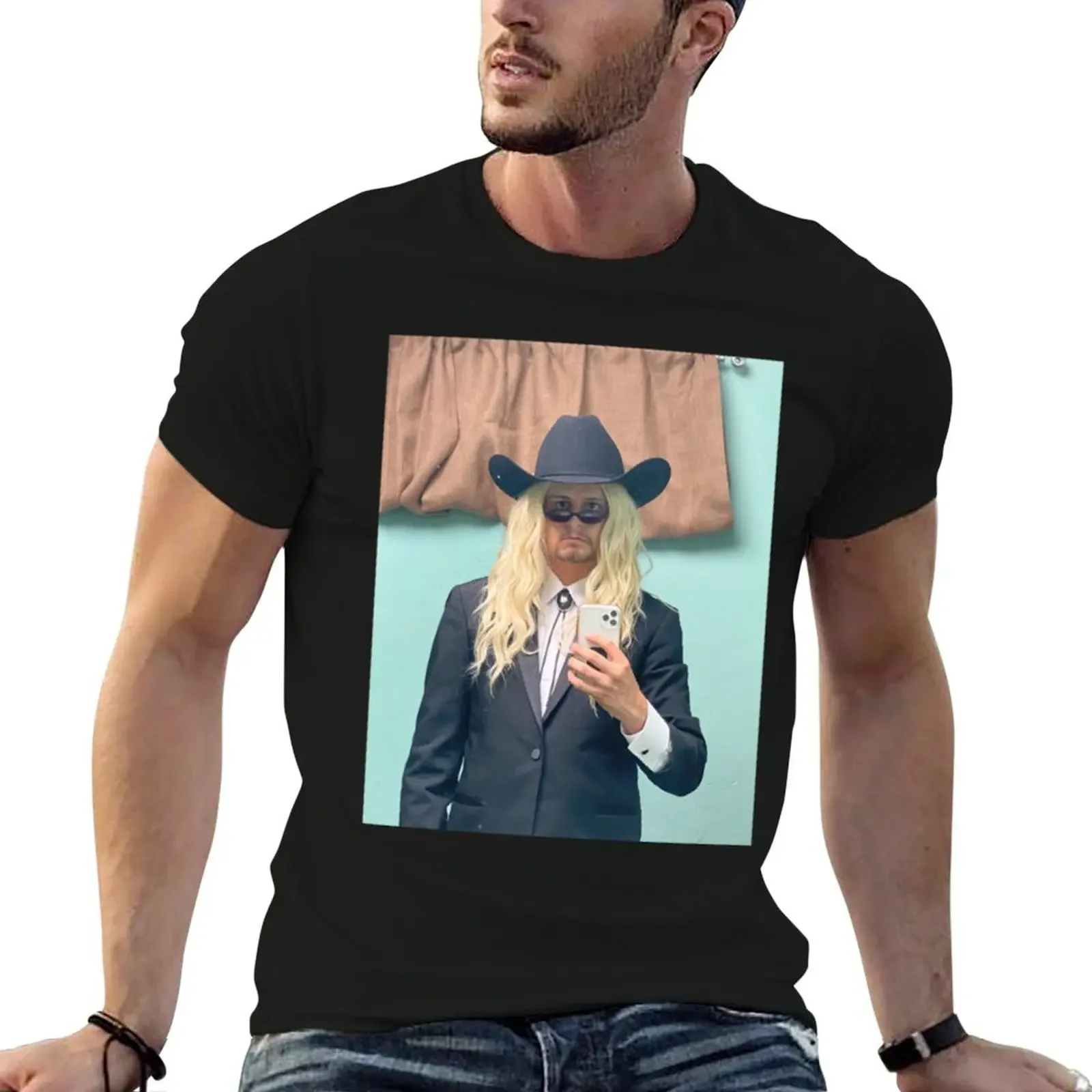 

Cowboy Oliver tree Long T-Shirt animal prinfor boys oversized graphic tee slim fit t shirts for men