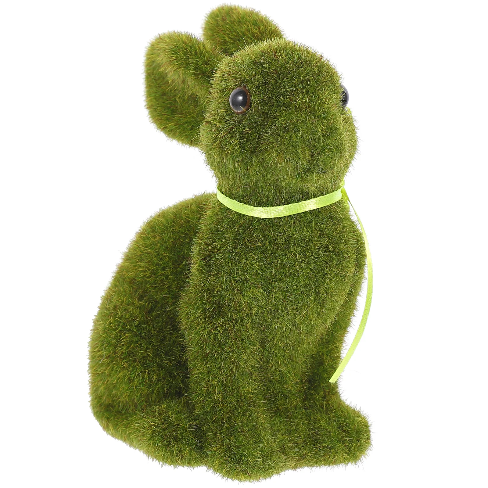 Desktop Simulation Rabbit Greenery Decor Animal Resin Outdoor Flocking Bunny Figurines