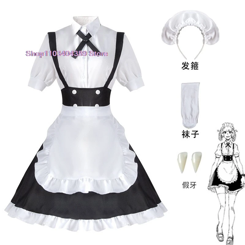 Anime CALL OF THE NIGHT Nanakusa Nazuna Costume Cosplay Aldult Unisex Cool Cloak Jacket Denture Loli Maid Halloween Suit