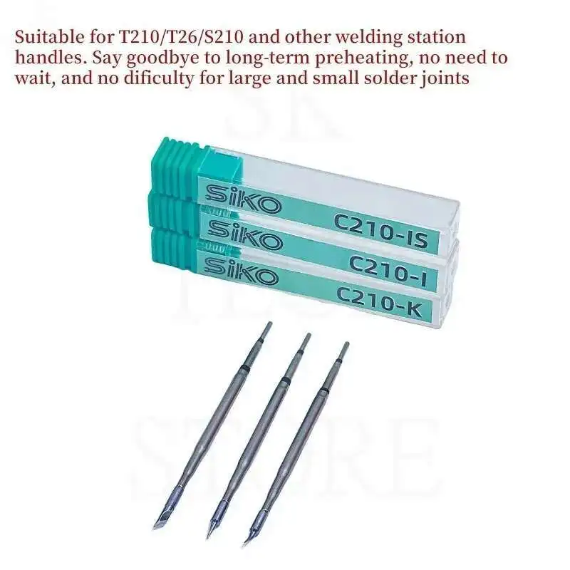 سبيكة لحام نصائح C210 الرصاص الحرة التدفئة الأساسية متوافق JBC Sugon Aifen Aixun T26 T210 محطة لحام مقبض لحام الحديد
