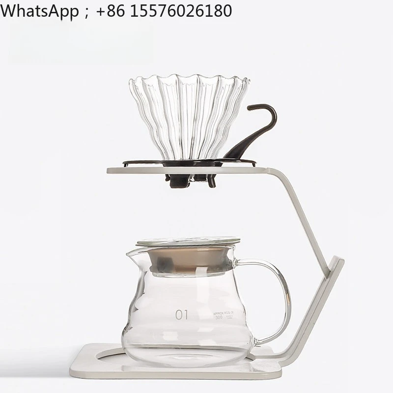 Metal Hand Flushing Bracket, Coffee Hand Flushing Pot Set, Shelf, Dripping Filter Cup, Coffee Hand Flushing Bracket.