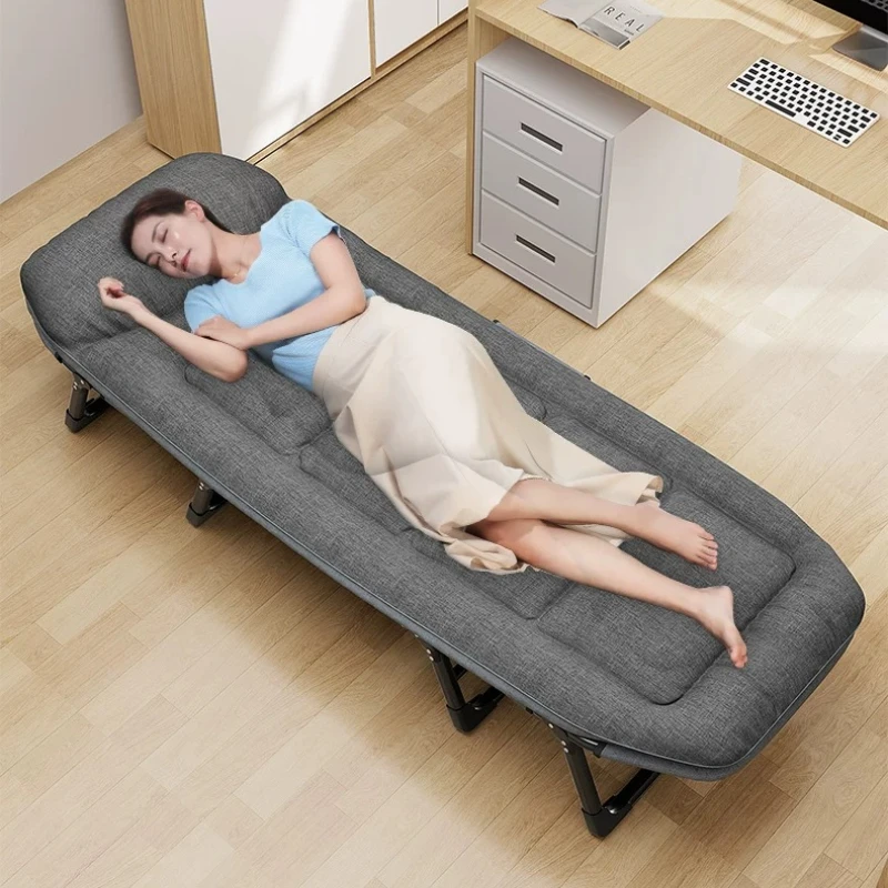 Foldable Camping Cot with Padded Mattress, Adjustable Recliner for Office Nap, Portable Folding Bed for Hospital & Home