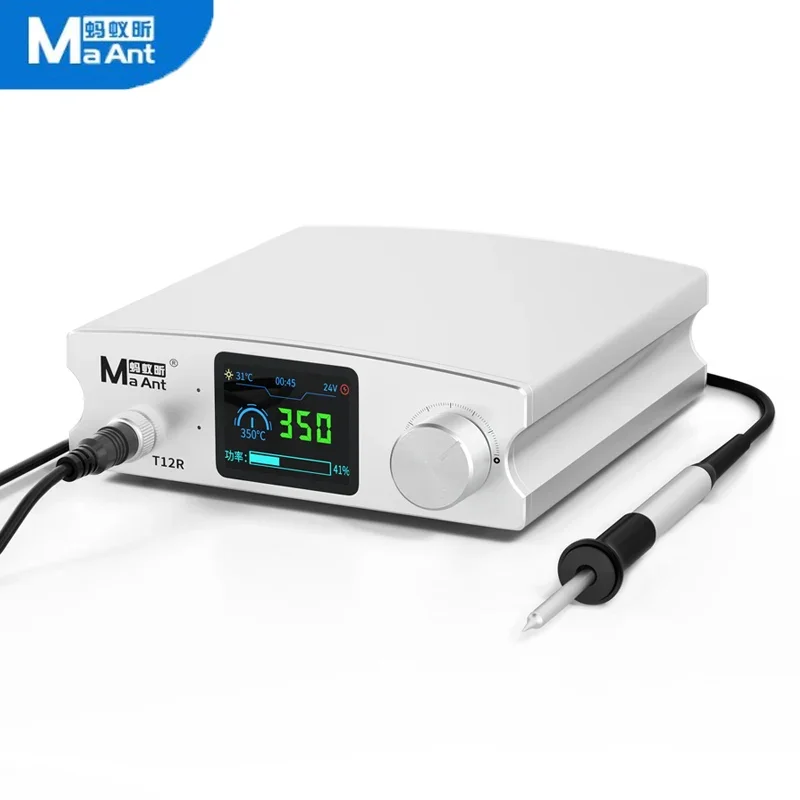 

MaAnt T12R Mini Portable Digital Soldering table Electronic Soldering table 3 seconds heating T12 core heating I J SK 75W