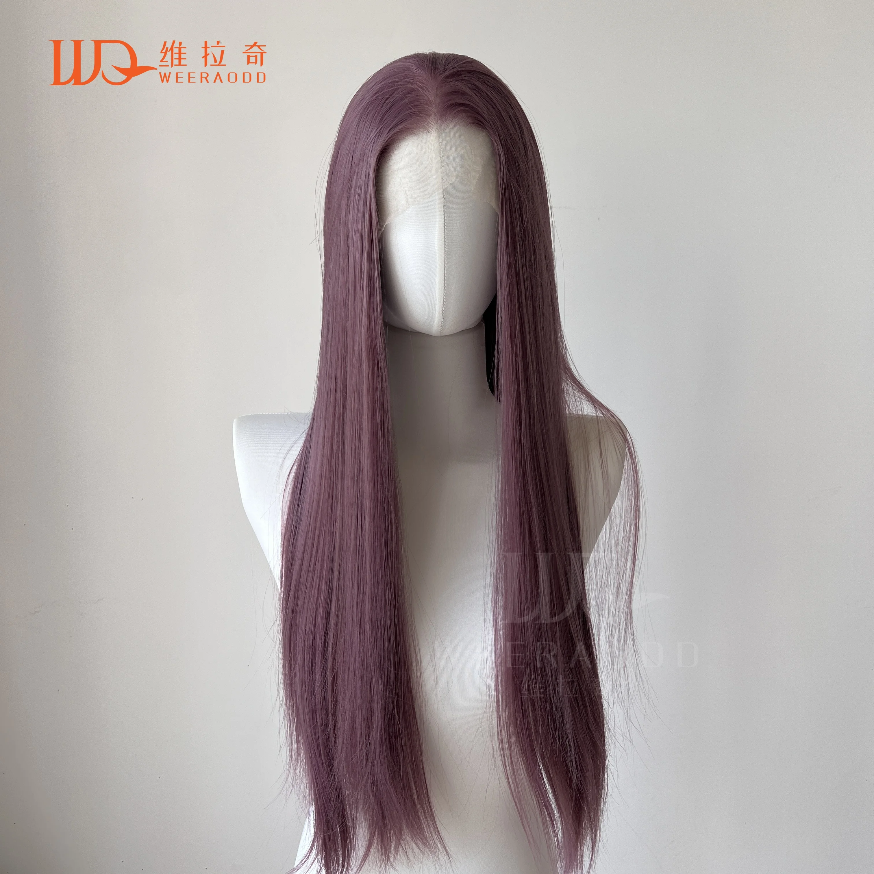 Пепельно-фиолетовый парик спереди, длинный прямой 13*4 для женщин, термостойкое волокно для косплея с высококачественными синтетическими париками 26 дюймов