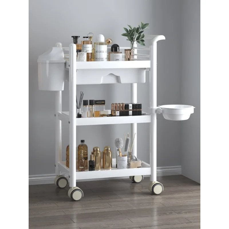 

Beauty cart, beauty salon special trolley, tool cart, beauty small bubble instrument, treatment cart, small cart storage shelf