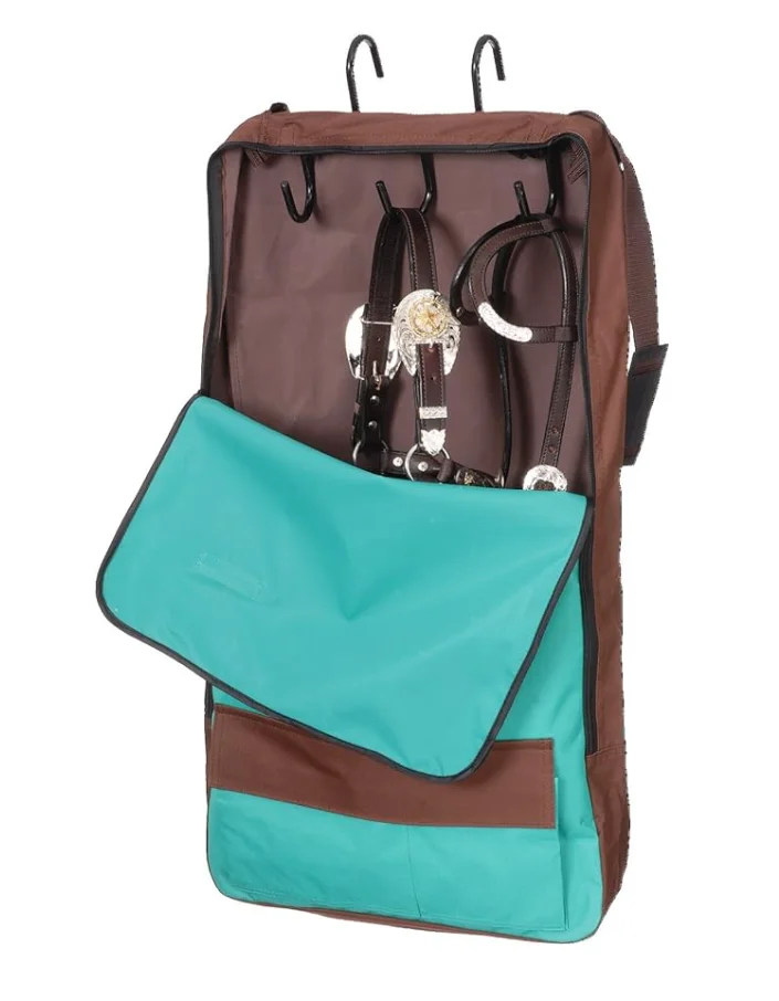 Multi-Color 3-Prong Tack Rack Horse Bag, Bridle & Halter Carry Case