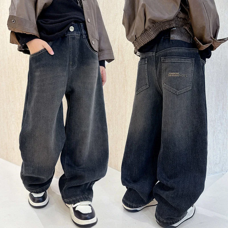 

Boys' jeans, spring and autumn seasons, children's casual pants, outdoor boys' pants, street style