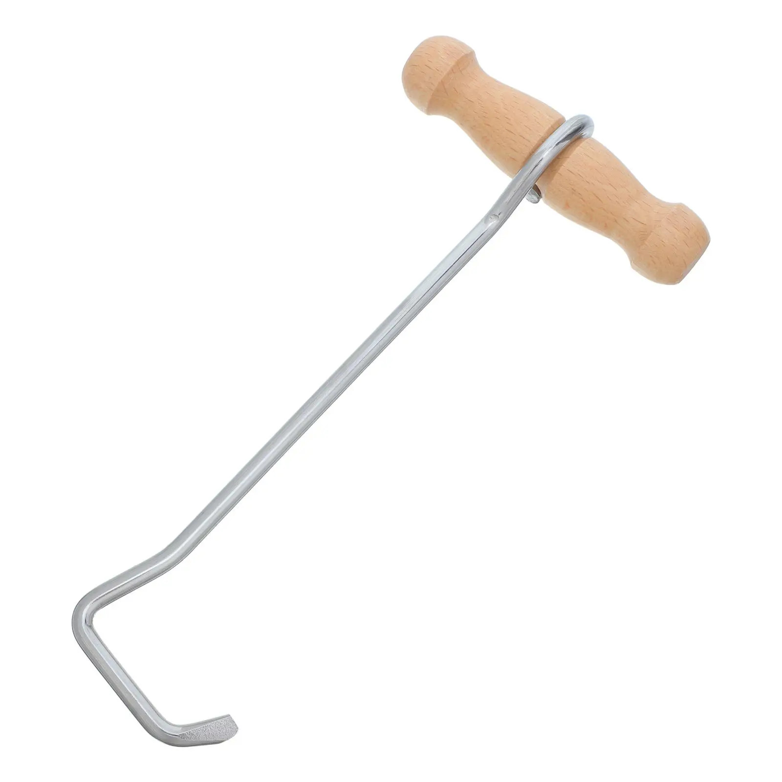 Professional Hoof Cleaning Hook Wooden Handle Metal Curved Hoof Pick Tool Horse Daily Maintenance Mud Removal Horseshoe Cleaning